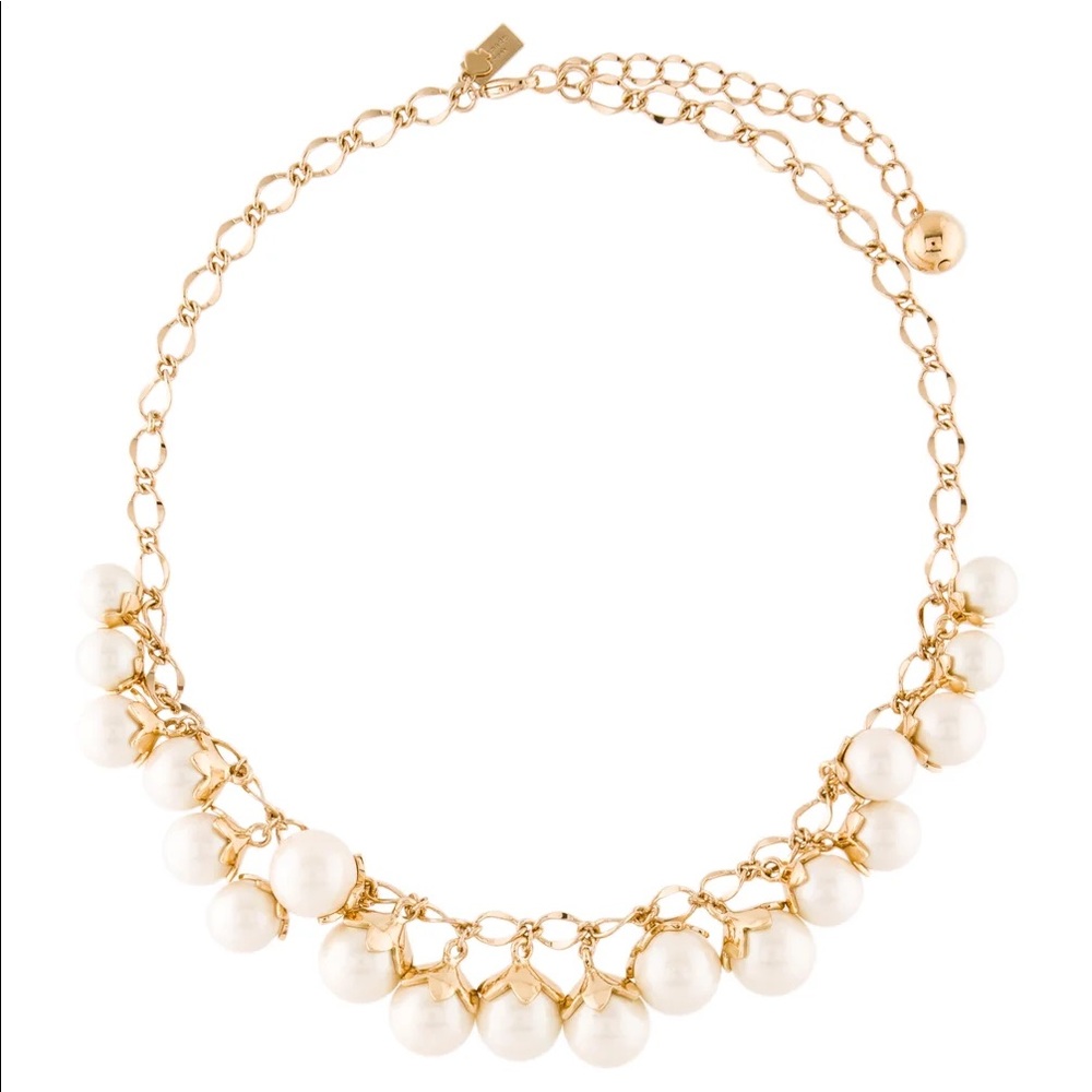 Gold pearl Kate Spade collar necklace